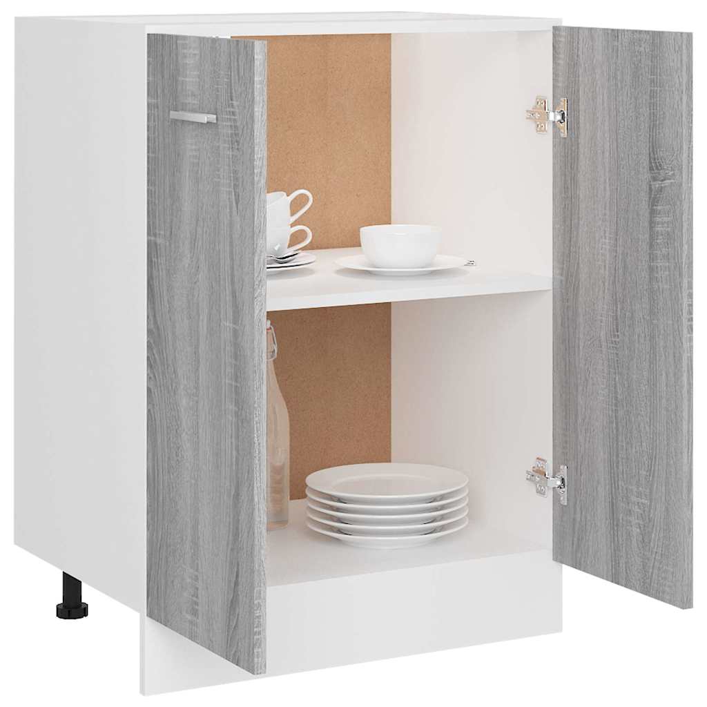 vidaXL Unterschrank Lyon Grau Sonoma 60x46x81,5 cm Holzwerkstoff