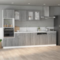 vidaXL Spülenunterschrank Lyon Grau Sonoma 80x46x81,5 cm Holzwerkstoff
