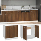vidaXL Spülenunterschrank Lyon Braun Eiche-Optik 80x46x81,5cm Holzwerkstoff