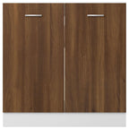 vidaXL Spülenunterschrank Lyon Braun Eiche-Optik 80x46x81,5cm Holzwerkstoff