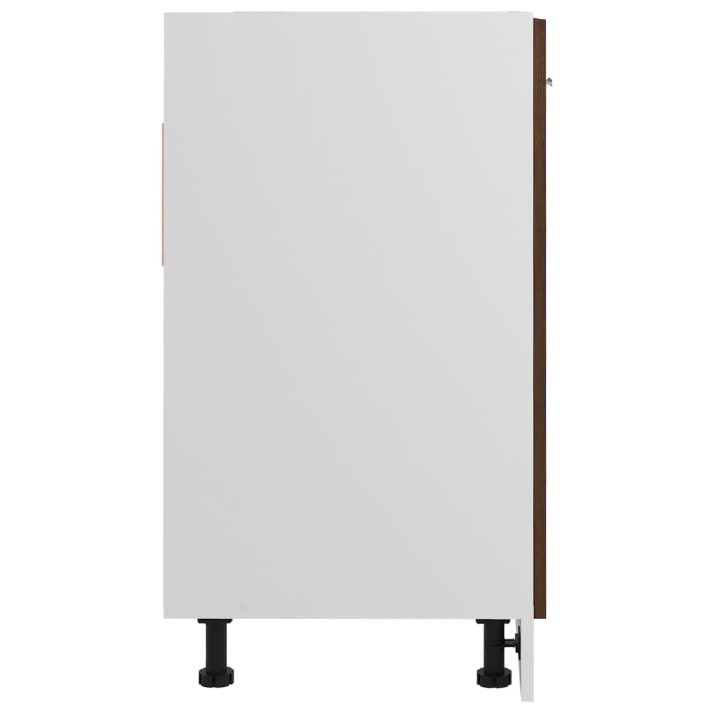 vidaXL Spülenunterschrank Lyon Braun Eiche-Optik 80x46x81,5cm Holzwerkstoff