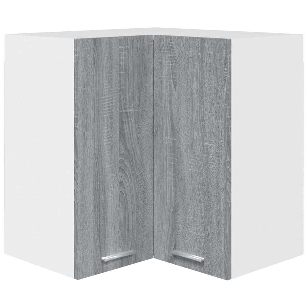 vidaXL Eck-Hängeschrank Lyon Grau Sonoma 57x57x60 cm Holzwerkstoff
