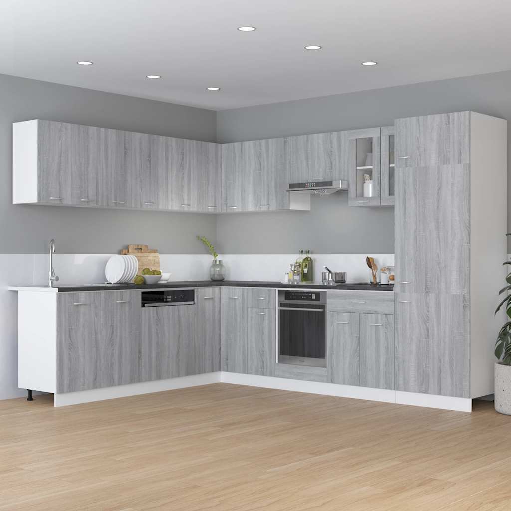 vidaXL Eck-Hängeschrank Lyon Grau Sonoma 57x57x60 cm Holzwerkstoff