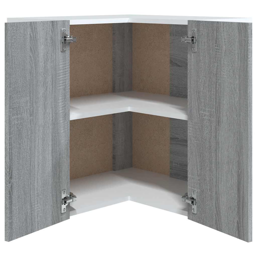 vidaXL Eck-Hängeschrank Lyon Grau Sonoma 57x57x60 cm Holzwerkstoff