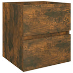 vidaXL Waschbeckenunterschrank Räuchereiche 41x38,5x45cm Holzwerkstoff