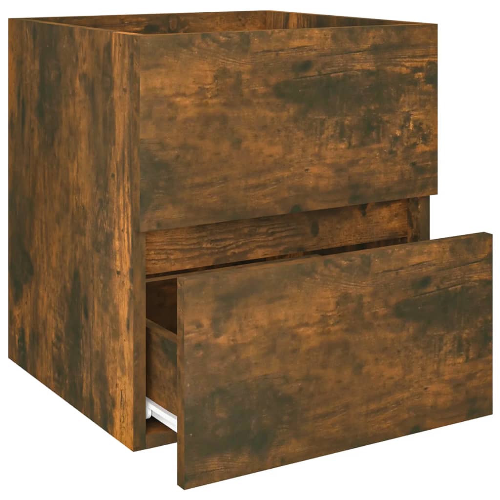 vidaXL Waschbeckenunterschrank Räuchereiche 41x38,5x45cm Holzwerkstoff