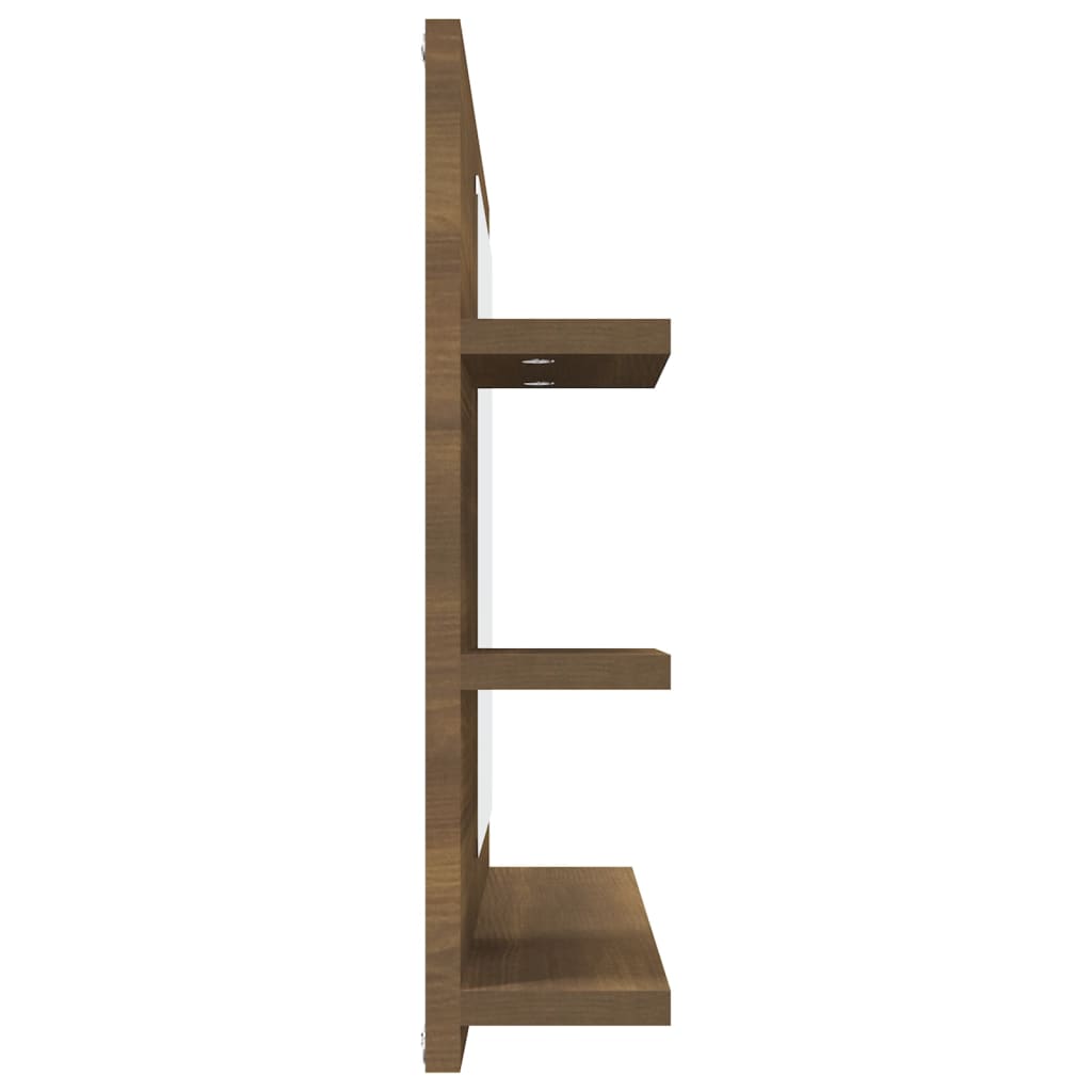 vidaXL Badspiegel Braun Eiche-Optik 60x10,5x45 cm Holzwerkstoff