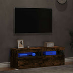vidaXL TV-Schränke 2 Stk. mit LED-Leuchten Räuchereiche 60x35x40 cm