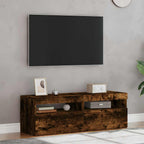 vidaXL TV-Schränke 2 Stk. mit LED-Leuchten Räuchereiche 60x35x40 cm