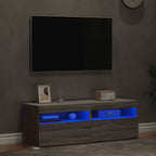 vidaXL TV-Schränke 2 Stk. mit LED-Leuchten Grau Sonoma 60x35x40 cm