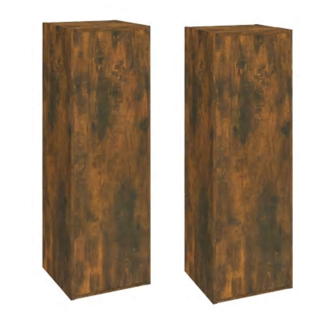 vidaXL TV-Schränke 2 Stk. Räuchereiche 30,5x30x90 cm Holzwerkstoff