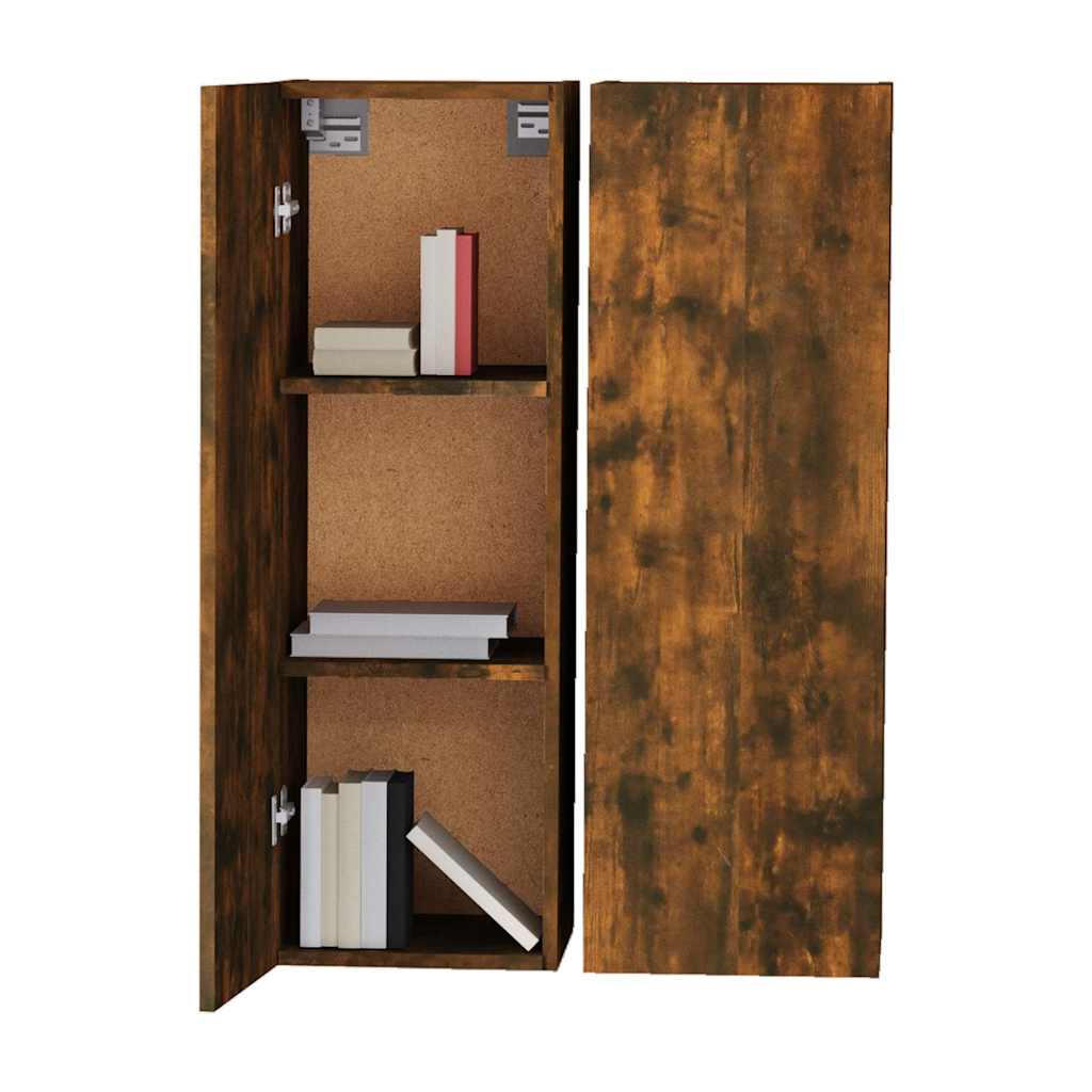 vidaXL TV-Schränke 2 Stk. Räuchereiche 30,5x30x90 cm Holzwerkstoff
