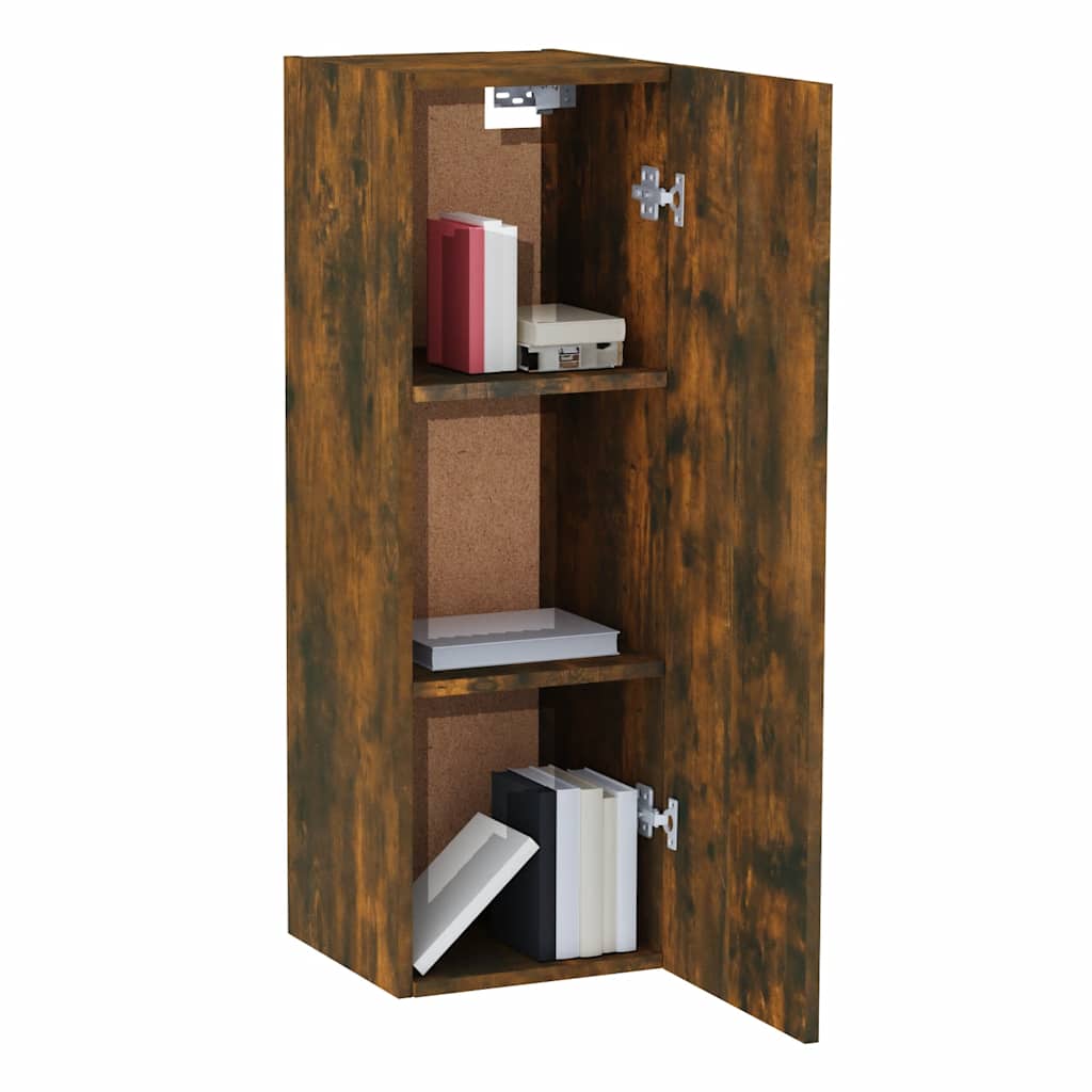 vidaXL TV-Schränke 2 Stk. Räuchereiche 30,5x30x90 cm Holzwerkstoff
