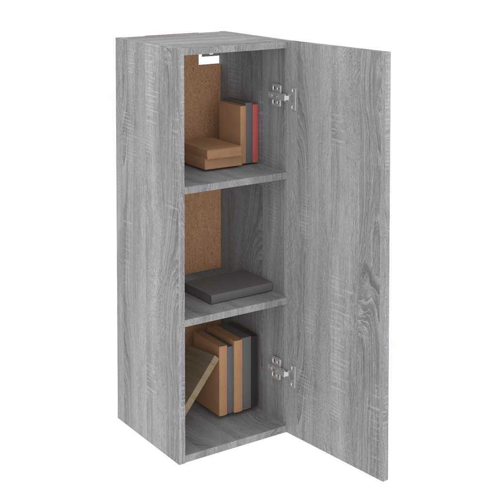 vidaXL TV-Schränke 2 Stk. Grau Sonoma 30,5x30x90 cm Holzwerkstoff