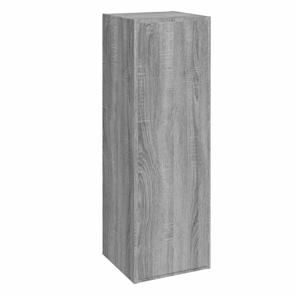 vidaXL TV-Schränke 2 Stk. Grau Sonoma 30,5x30x90 cm Holzwerkstoff