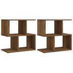 vidaXL Nachttische 2Stk. Braun Eichen-Optik 50x30x51,5cm Holzwerkstoff