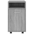 vidaXL Beistellschrank mit Rollen Grau Sonoma 33x38x60cm Holzwerkstoff