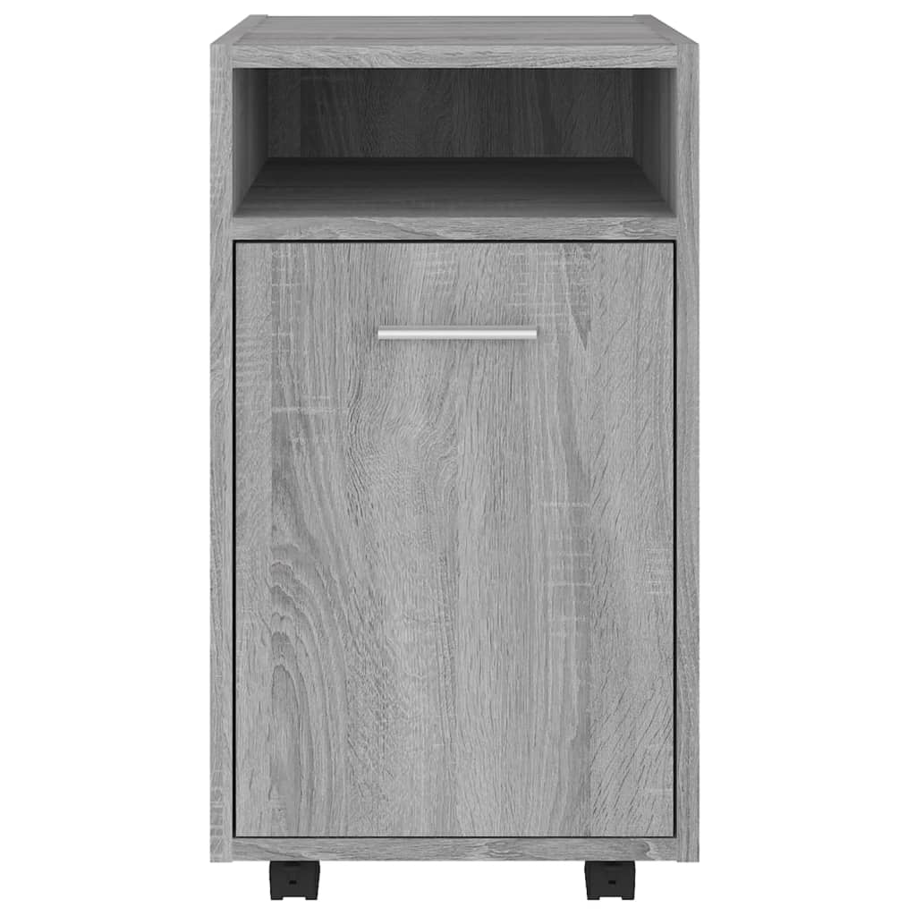 vidaXL Beistellschrank mit Rollen Grau Sonoma 33x38x60cm Holzwerkstoff