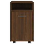 vidaXL Beistellschrank mit Rollen Braun Eichen-Optik 33x38x60 cm