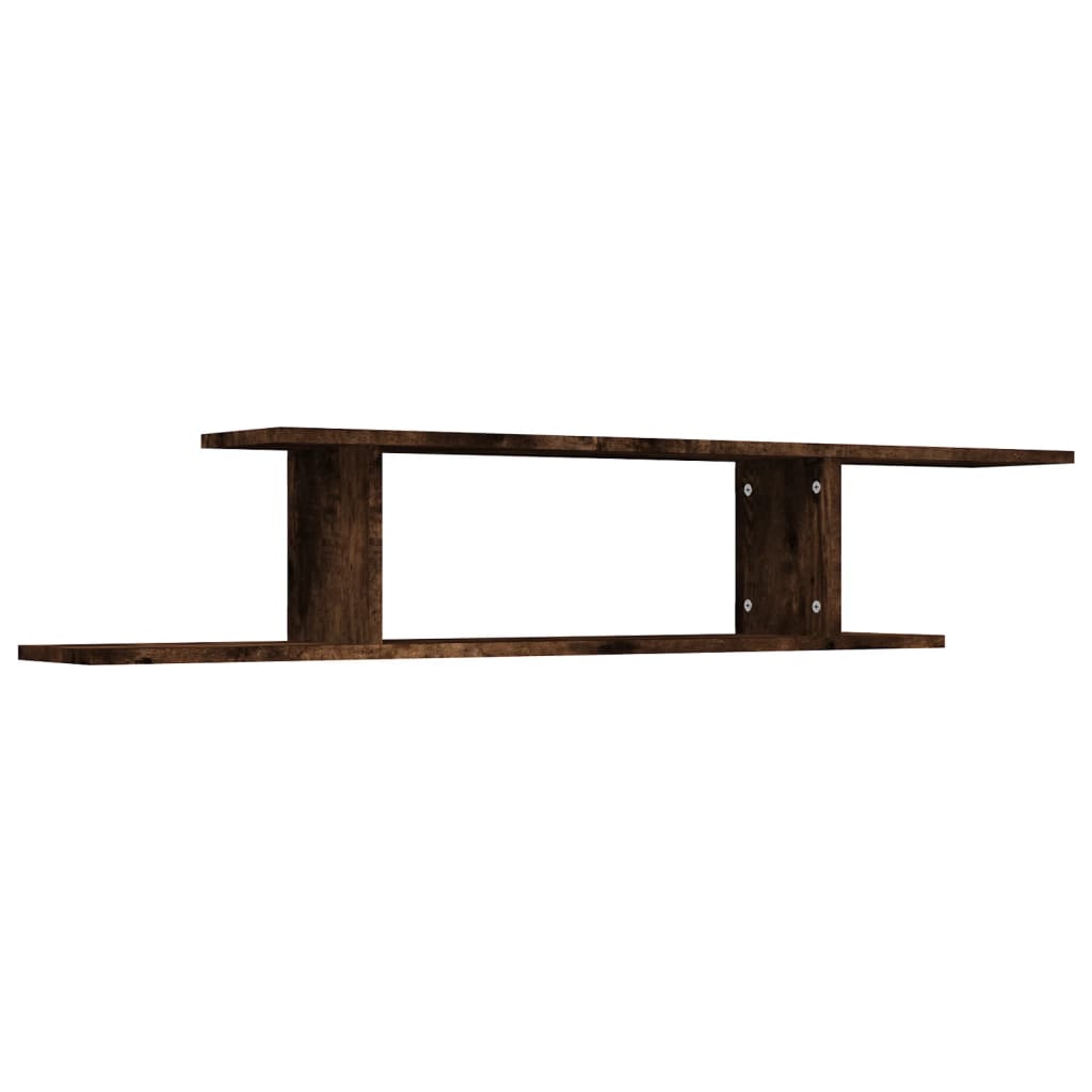 vidaXL TV-Wandregal Räuchereiche 125x18x23 cm Holzwerkstoff