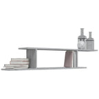 vidaXL TV-Wandregal Grau Sonoma 125x18x23 cm Holzwerkstoff