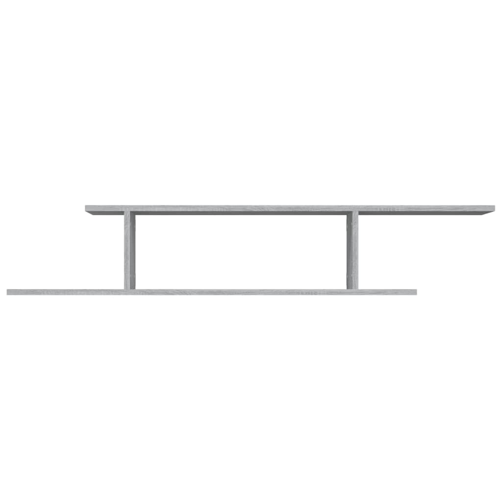 vidaXL TV-Wandregal Grau Sonoma 125x18x23 cm Holzwerkstoff