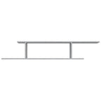 vidaXL TV-Wandregal Grau Sonoma 125x18x23 cm Holzwerkstoff