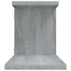 vidaXL TV-Wandregal Grau Sonoma 125x18x23 cm Holzwerkstoff