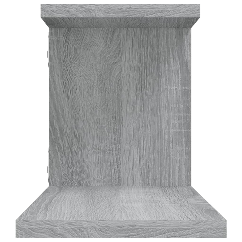 vidaXL TV-Wandregal Grau Sonoma 125x18x23 cm Holzwerkstoff