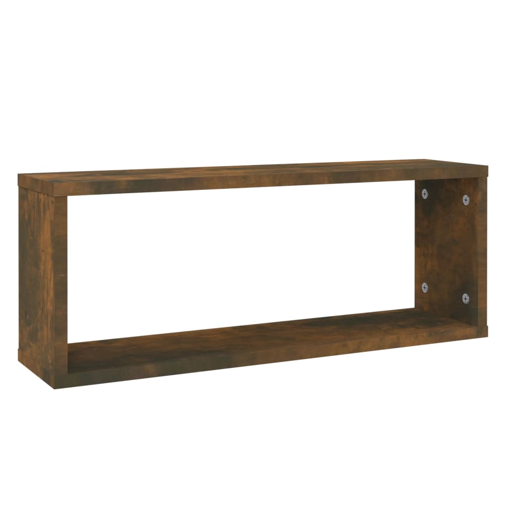 vidaXL Würfelregale 2 Stk. Räuchereiche 60x15x23 cm Holzwerkstoff