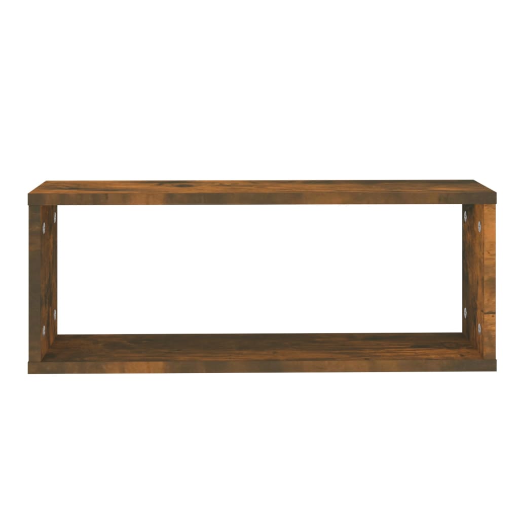 vidaXL Würfelregale 2 Stk. Räuchereiche 60x15x23 cm Holzwerkstoff