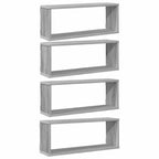 vidaXL Würfelregale 4 Stk. Grau Sonoma 60x15x23 cm Holzwerkstoff