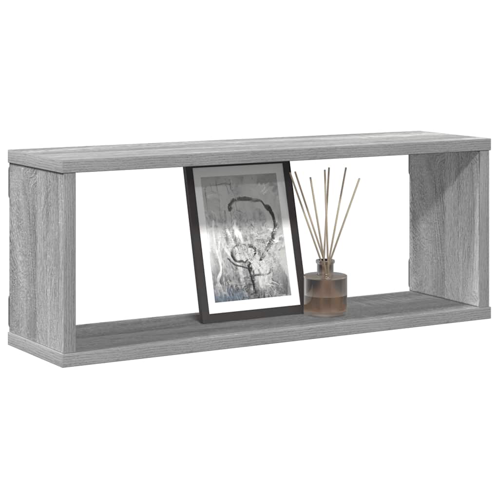 vidaXL Würfelregale 4 Stk. Grau Sonoma 60x15x23 cm Holzwerkstoff