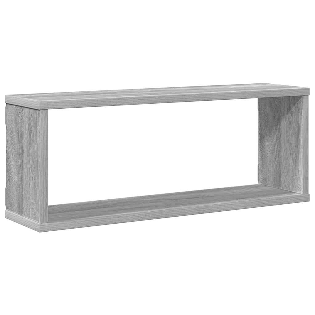 vidaXL Würfelregale 4 Stk. Grau Sonoma 60x15x23 cm Holzwerkstoff