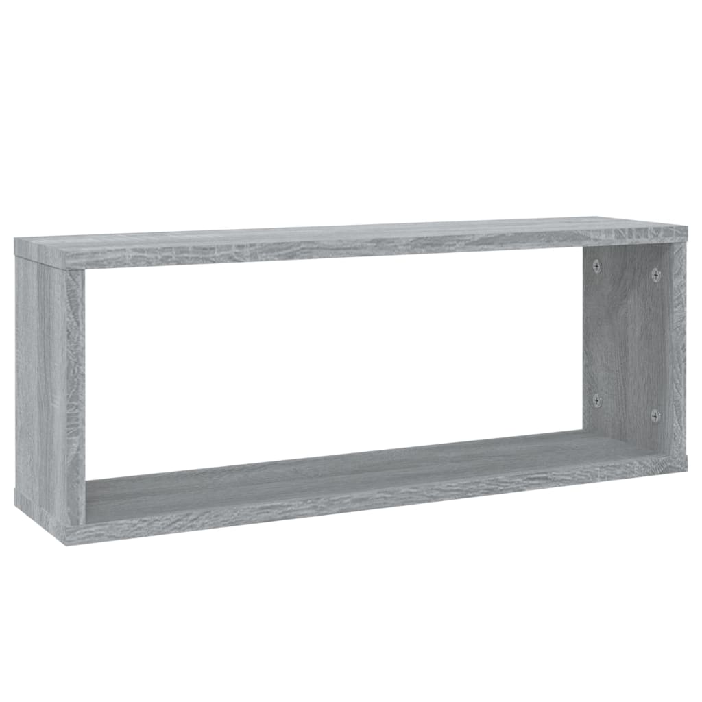 vidaXL Würfelregale 6 Stk. Grau Sonoma 60x15x23 cm Holzwerkstoff