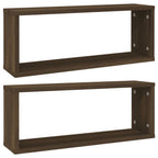 vidaXL Würfelregale 2 Stk. Braun Eichen-Optik 60x15x23cm Holzwerkstoff