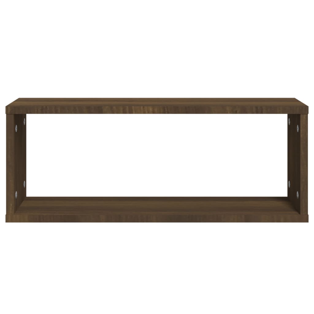 vidaXL Würfelregale 2 Stk. Braun Eichen-Optik 60x15x23cm Holzwerkstoff