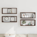 vidaXL Würfelregale 4 Stk. Braun Eichen-Optik 60x15x23cm Holzwerkstoff