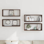 vidaXL Würfelregale 4 Stk. Braun Eichen-Optik 60x15x23cm Holzwerkstoff