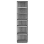 vidaXL Schuhregale 2 Stk. Grau Sonoma 27,5x27x102 cm Holzwerkstoff