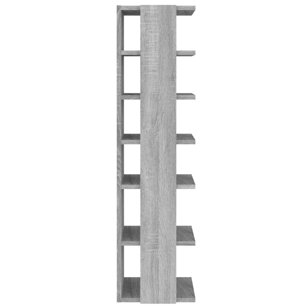 vidaXL Schuhregale 2 Stk. Grau Sonoma 27,5x27x102 cm Holzwerkstoff