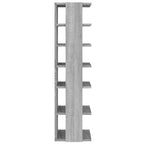 vidaXL Schuhregale 2 Stk. Grau Sonoma 27,5x27x102 cm Holzwerkstoff