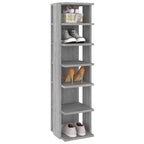 vidaXL Schuhregale 2 Stk. Grau Sonoma 27,5x27x102 cm Holzwerkstoff