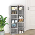 vidaXL Schuhregale 2 Stk. Grau Sonoma 27,5x27x102 cm Holzwerkstoff