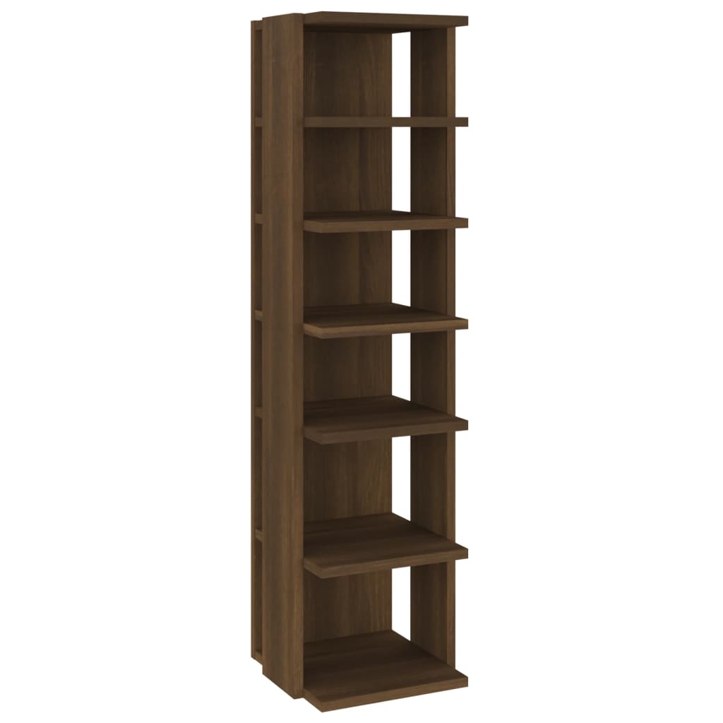 vidaXL Schuhregal Braun Eichen-Optik 27,5x27x102 cm Holzwerkstoff
