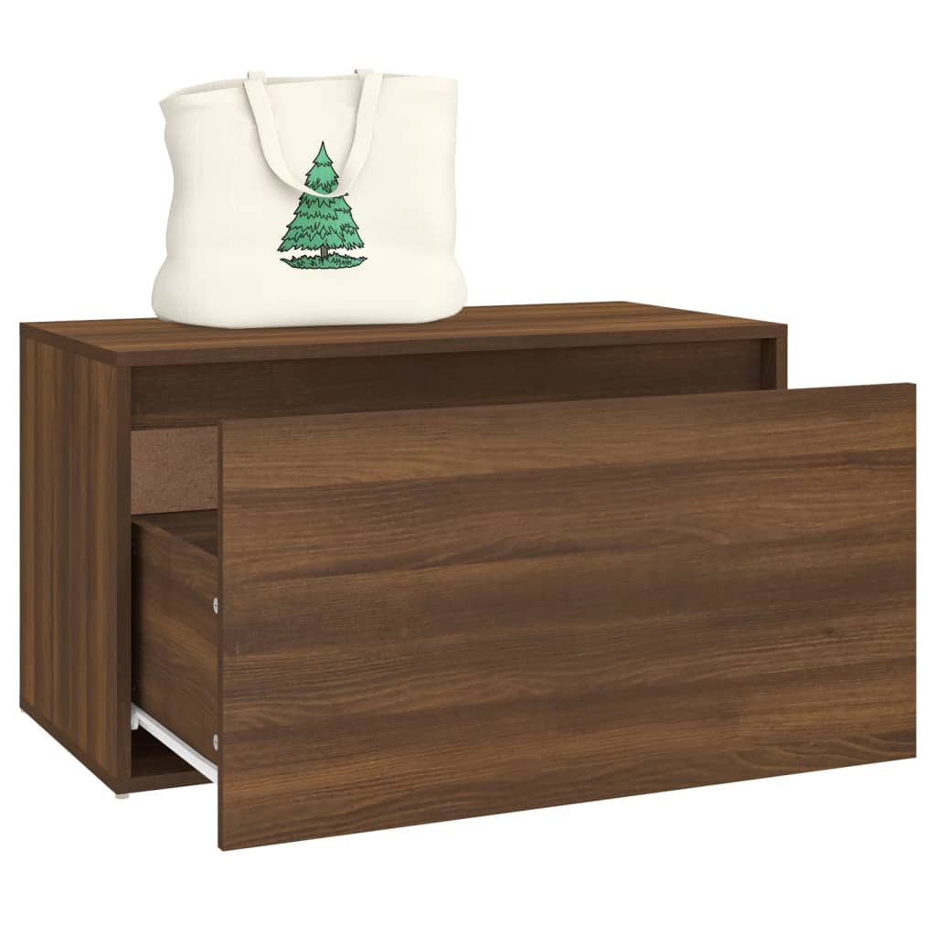 vidaXL Flurbank 80x40x45 cm Braun Eiche-Optik Holzwerkstoff