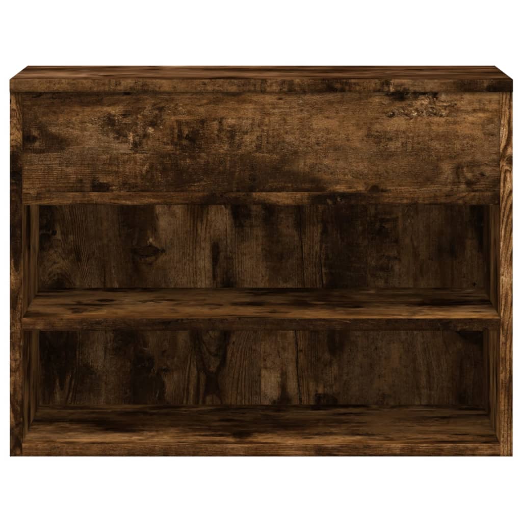 vidaXL Schuhbank Räuchereiche 60x30x45 cm Holzwerkstoff