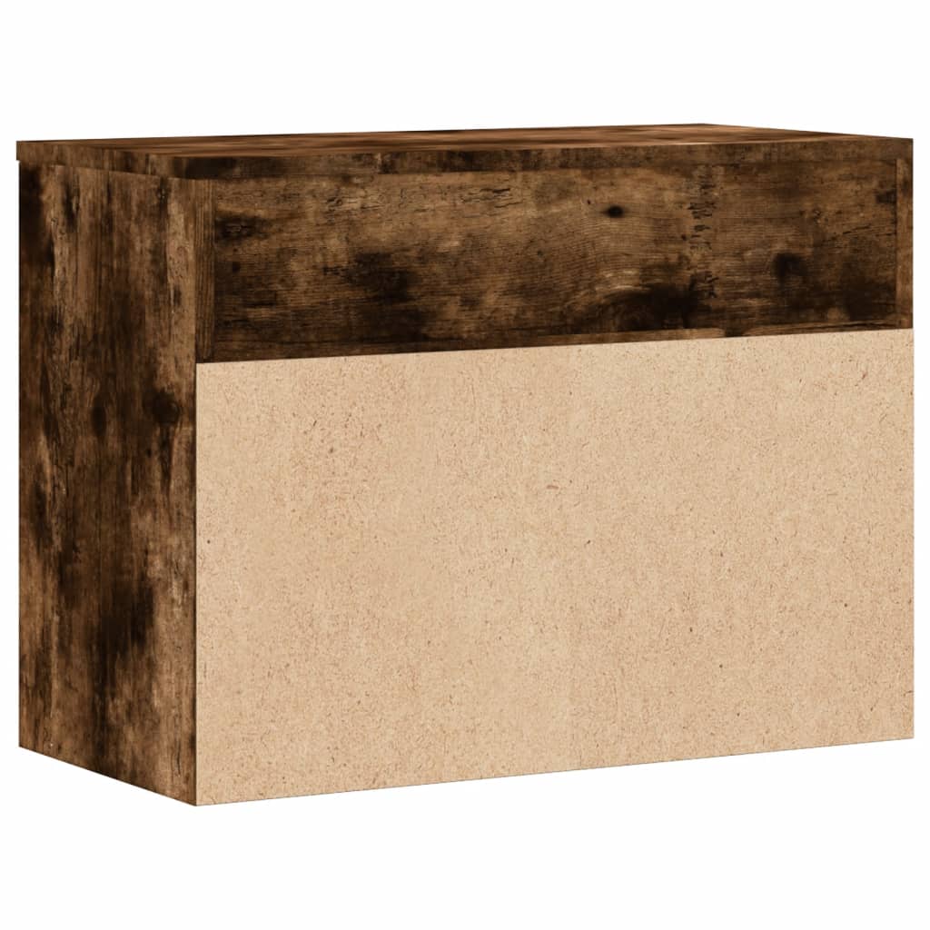 vidaXL Schuhbank Räuchereiche 60x30x45 cm Holzwerkstoff
