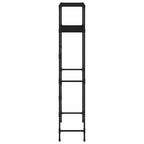 vidaXL Waschmaschinenregal 2 Ablagen Schwarz 69x28x143 cm Eisen
