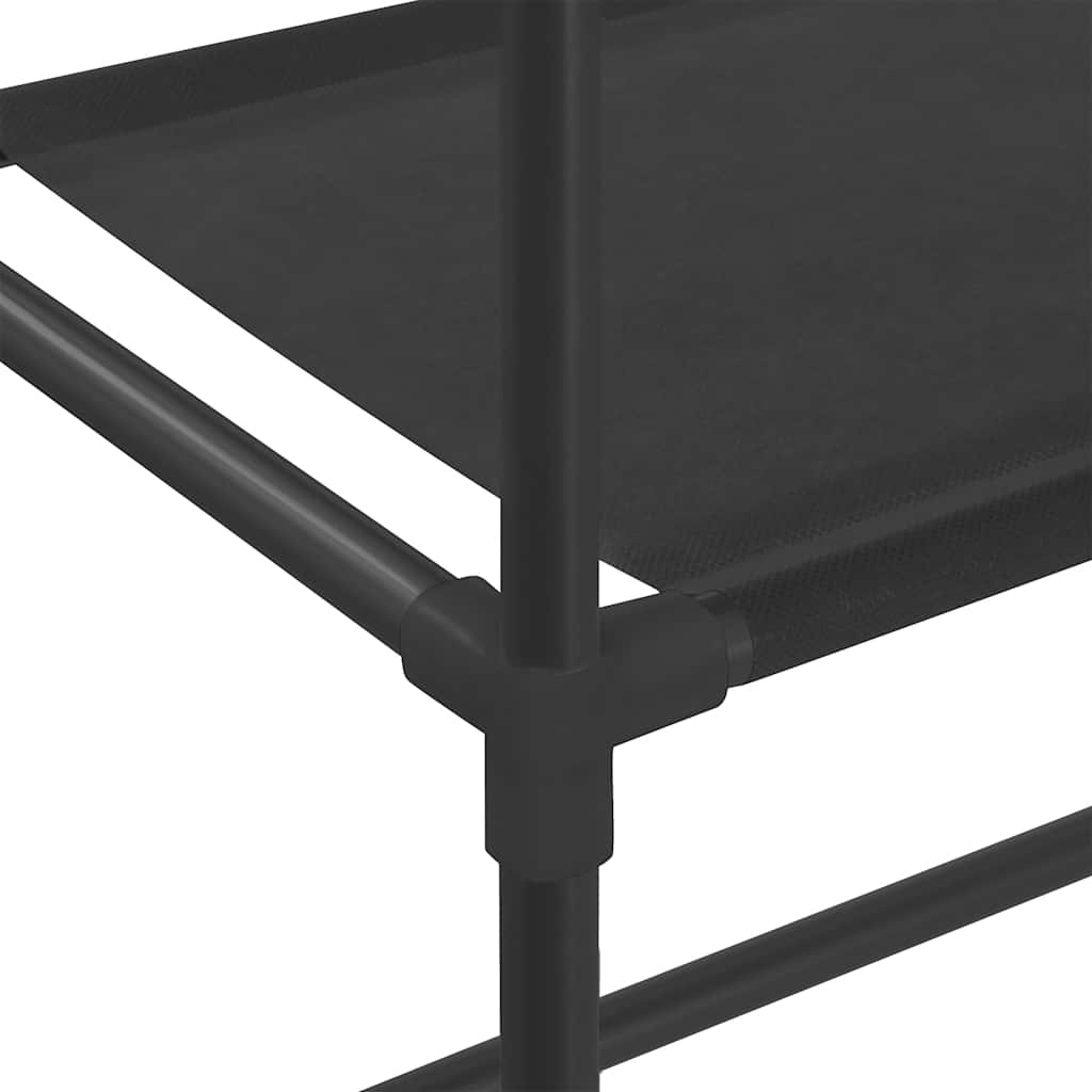 vidaXL Waschmaschinenregal 2 Ablagen Schwarz 69x28x143 cm Eisen